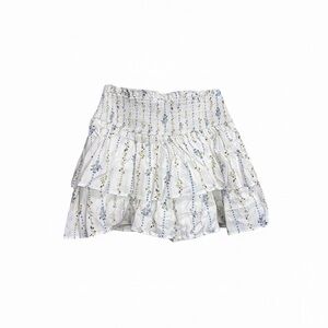 Floral Tiered Ruffle Mini Skirt